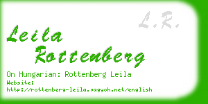 leila rottenberg business card